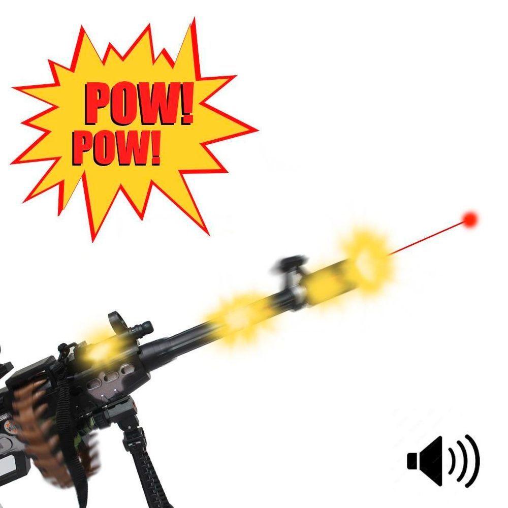 Metralhadora Arma De Brinquedo Mira à Laser Com Som E Luz