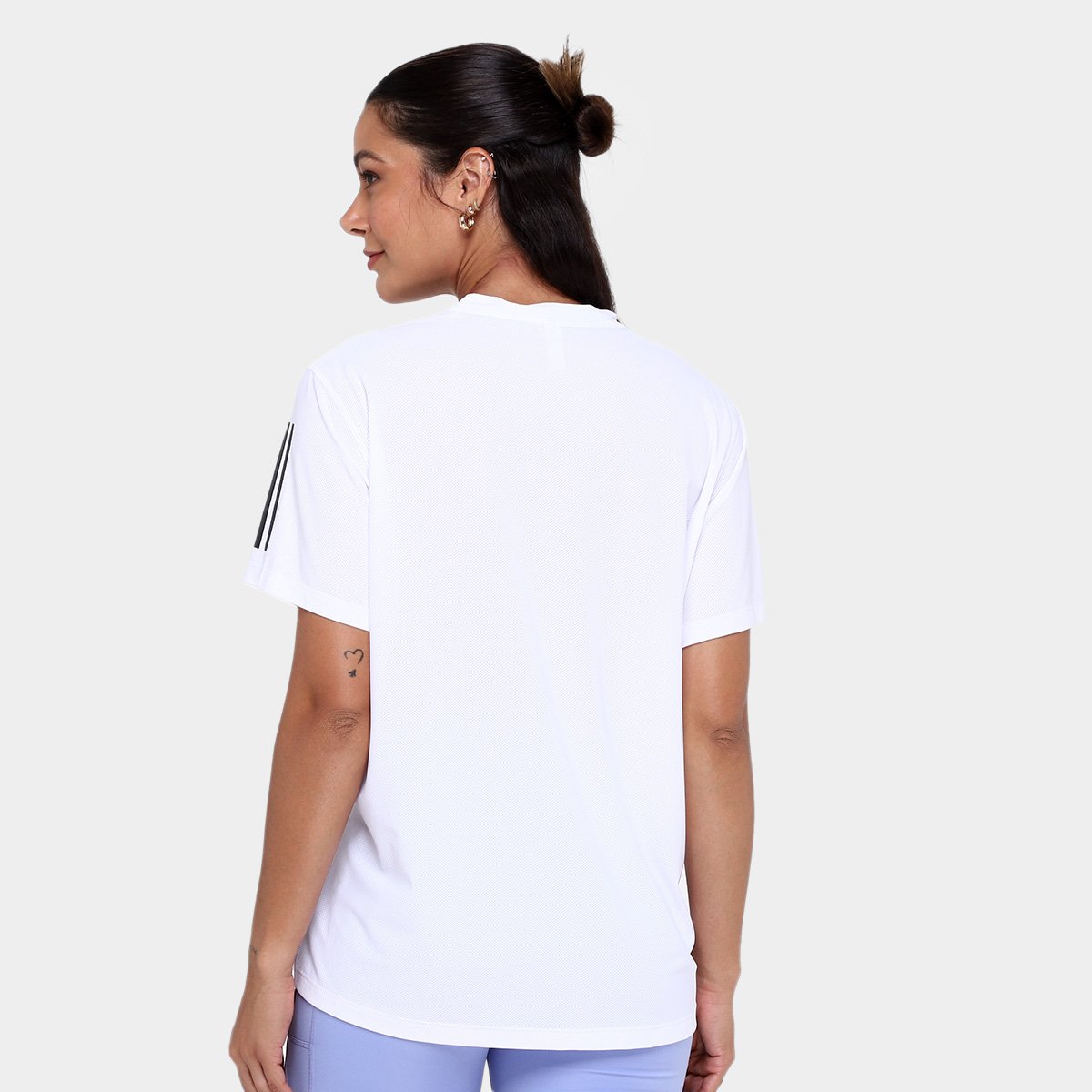 Miniatura Camiseta Adidas Own The Run Base Feminina Branco+Roxo - G