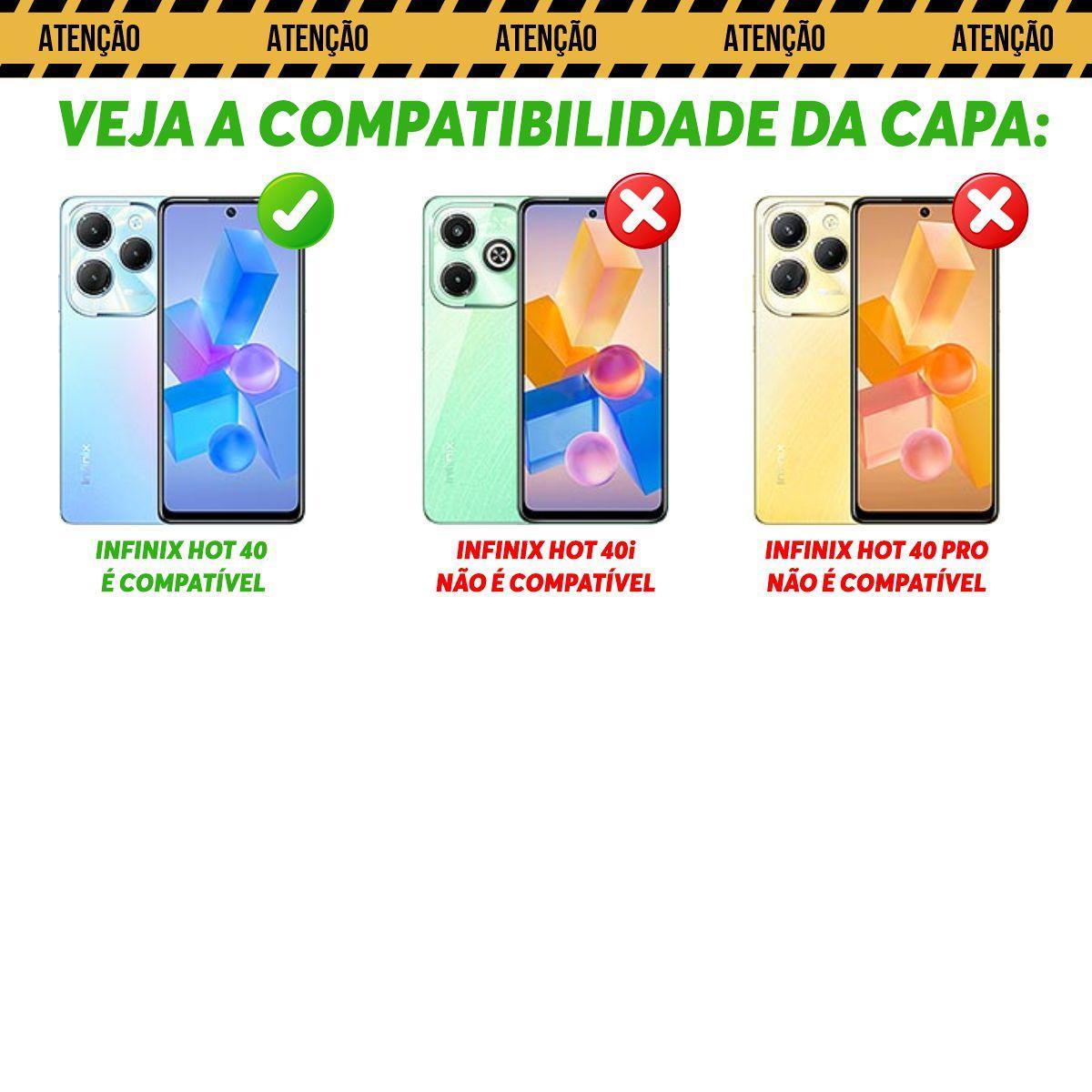 Miniatura Capa Capinha Case Para Infinix Hot 40 - Protetora Militar