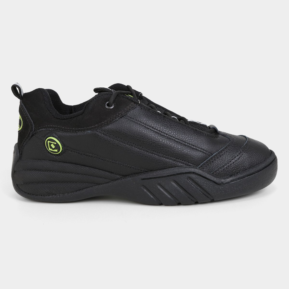 Miniatura Tenis Qix Contest Couro Masculino Preto+verde - 37