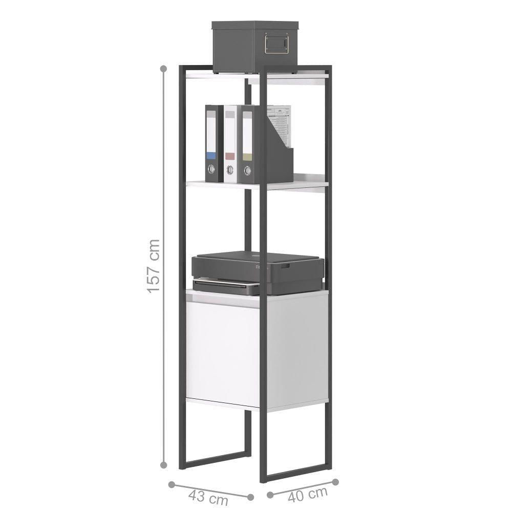 Miniatura Conjunto Armario E Mesa De Computador Noc Branco