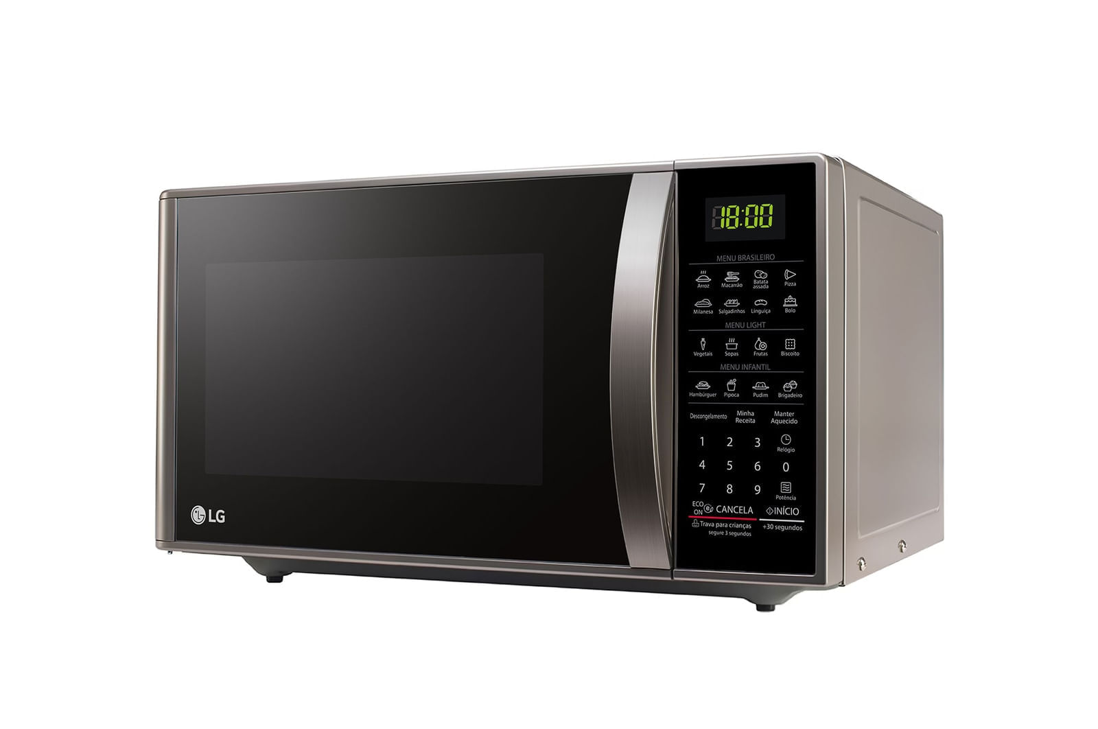 Micro-ondas LG 30 litros Prata Limpa Fácil (MS3043BRA)