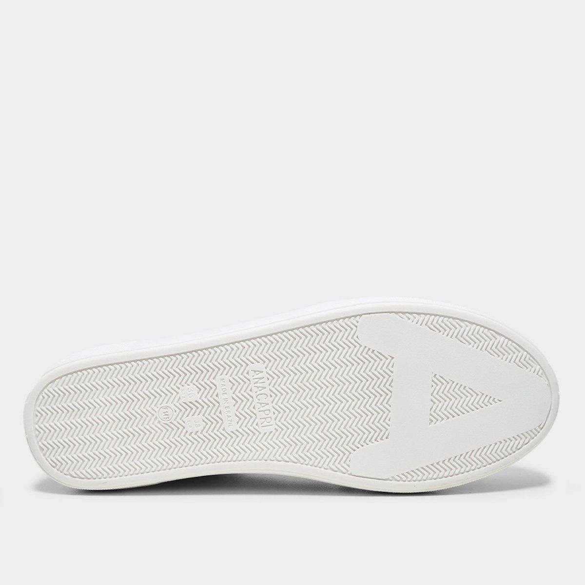 Miniatura Tênis Anacapri Casual Feminino Branco+Rosa - 34