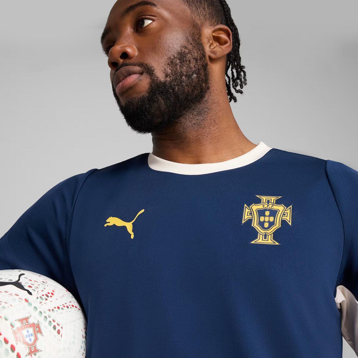 Miniatura Camisa Seleção Portugal Treino 25/26 s/n Torcedor Puma Masculina Azul - EGG