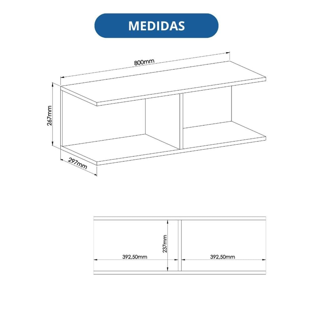 Miniatura Nicho para Quarto 100% MDF Requinte+ Cedro
