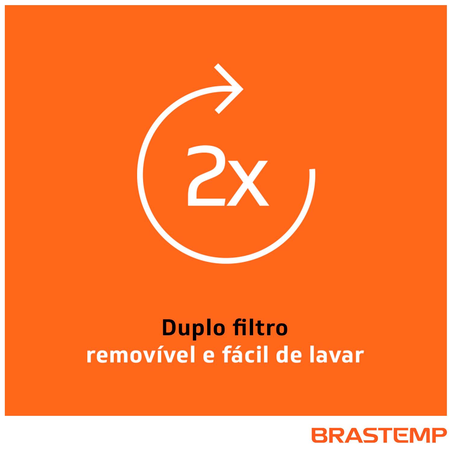 Coifa de Parede Brastemp 90 cm Inox Piramidal 5 e 6 Bocas Duplo Filtro BAI91BR 220
