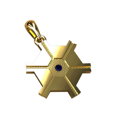 Miniatura Pingente de Formatura de Agronomia e corrente em ouro 18k