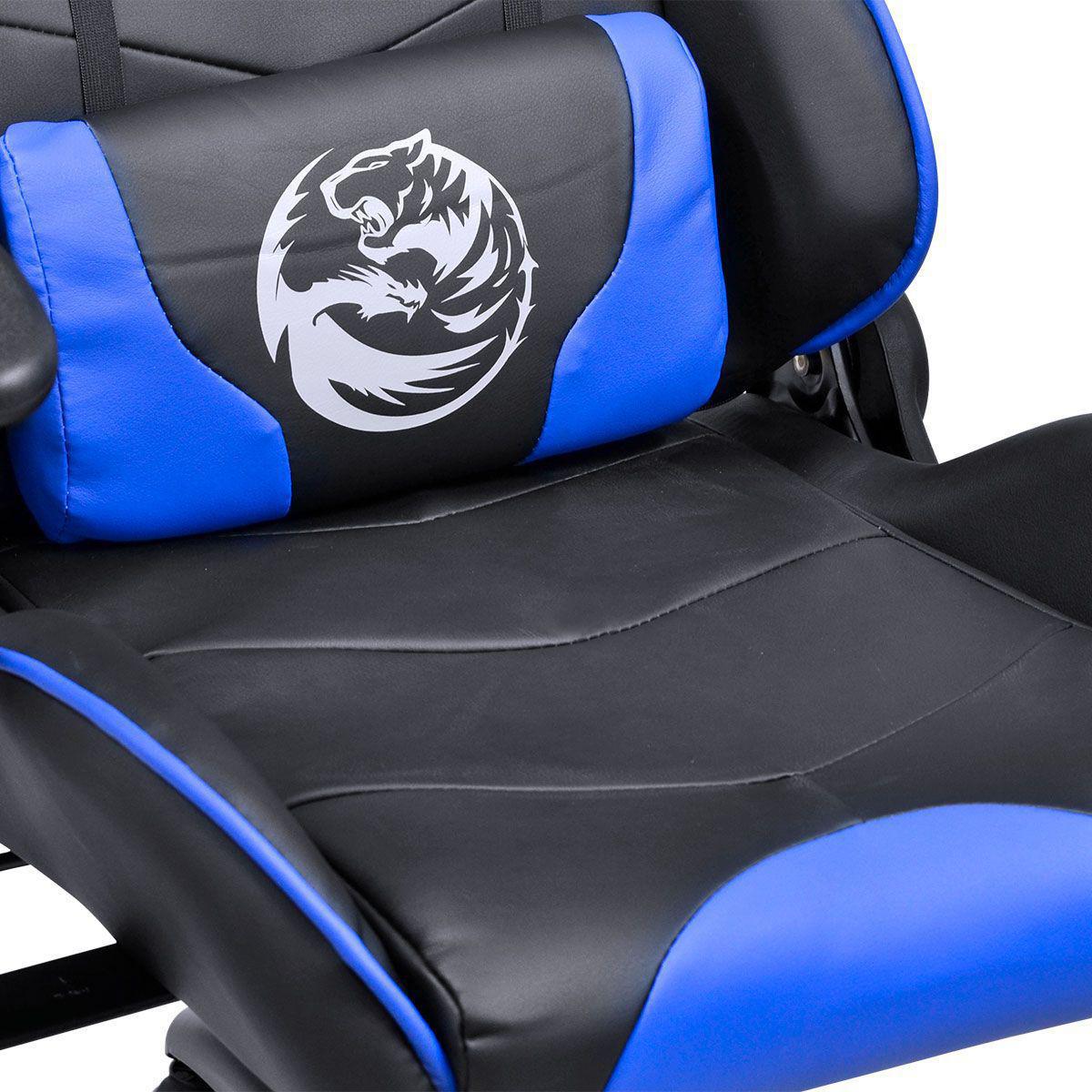 Cadeira Gamer Mad Racer V8 Azul Com Rodas Em Gel