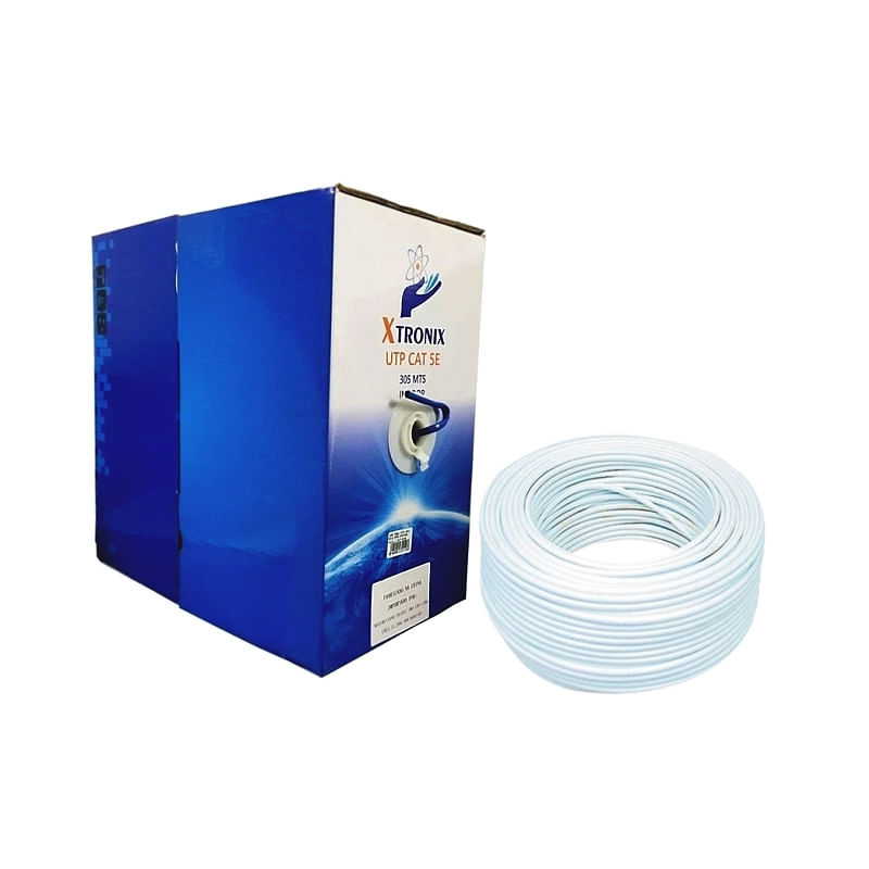 Miniatura Cabo Rede Cftv Informatica Caixa 305mts Branco Cat 5E 4 Pares