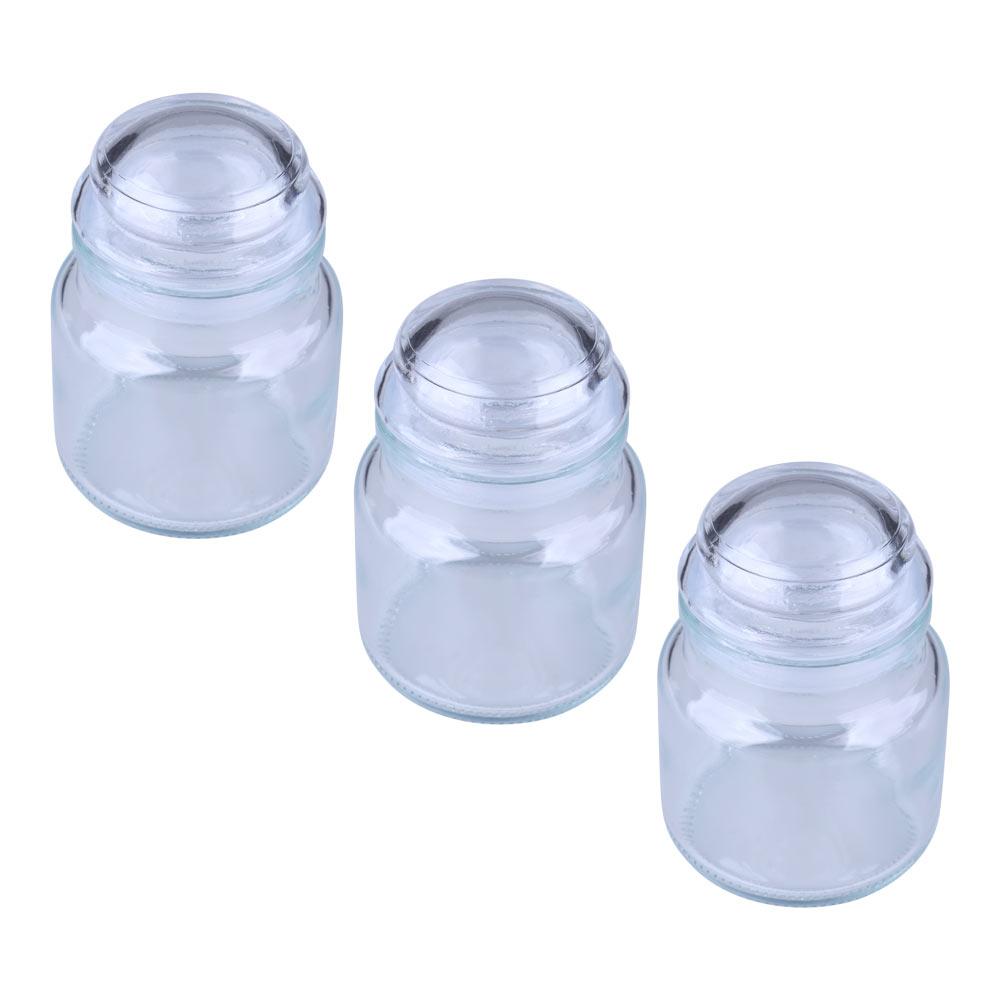 Miniatura Conjunto com 3 Potes Multi Vidro 200ml Dipp Cazza