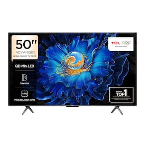 Miniatura Smart TV 50" TCL 50C6KS 4K QD-Mini Led 60Hz com Sistema Operacional Google TV