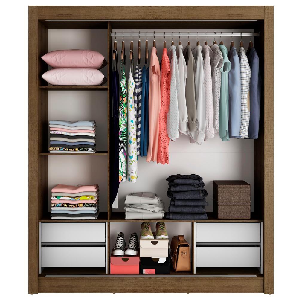 Miniatura Guarda Roupa Lyon Plus 3 Portas de Correr e 4 Gavetas Madesa