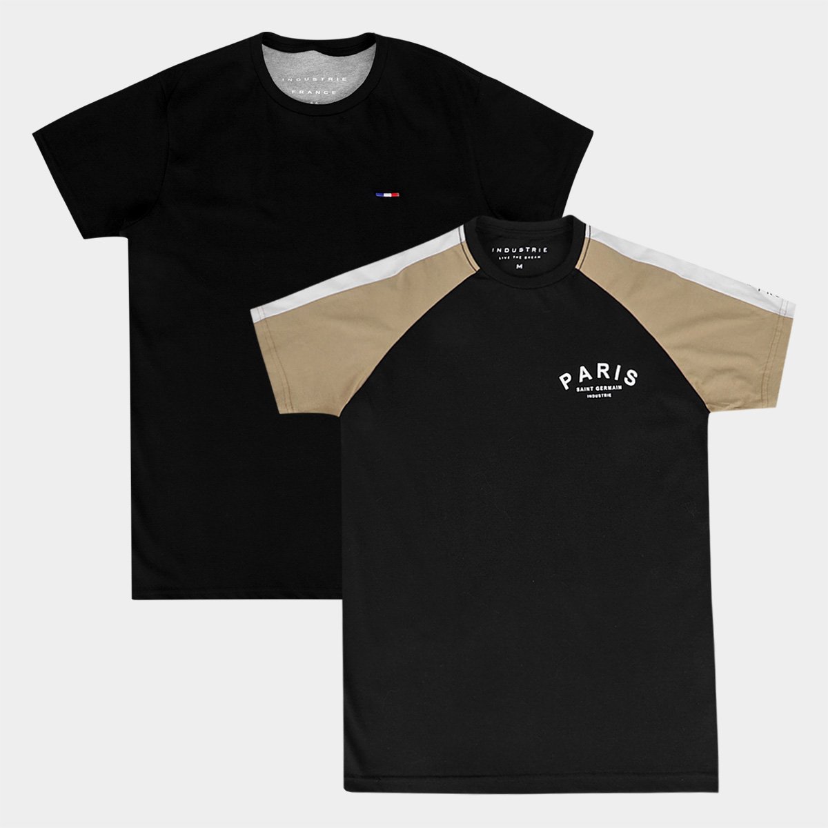 Miniatura Kit Camiseta Industrie Casual Masculina - 2 Peças Preto - G