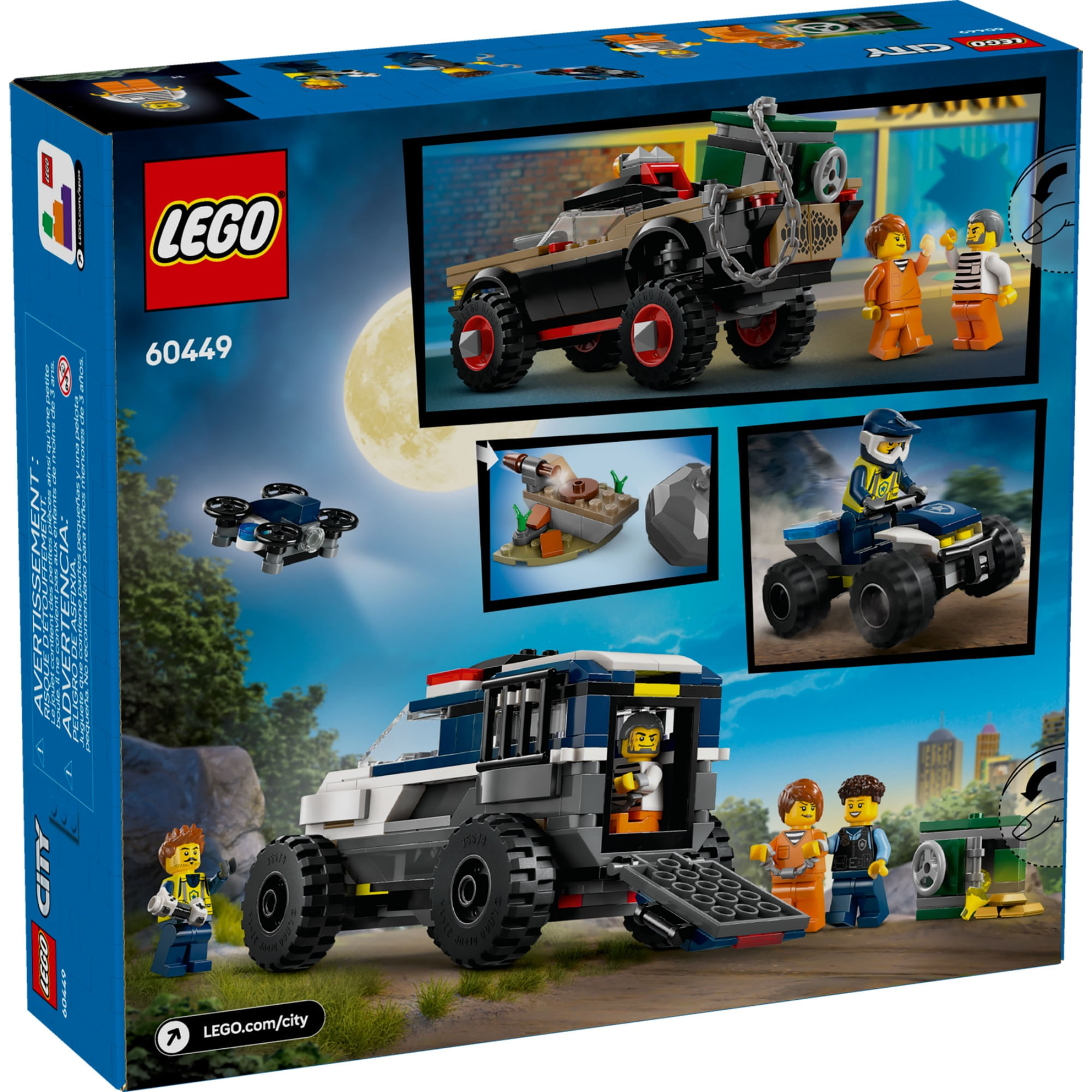 Miniatura LEGO® City - Perseguição de carro de polícia off-road