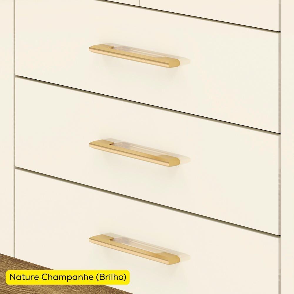 Miniatura Guarda Roupa Solteiro 120 Cm 4 Portas 10088 Nature Champanhe Vlr Nature Champanhe