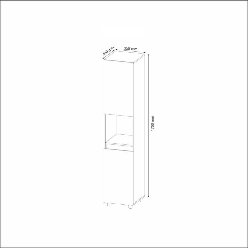 Miniatura Balcão Bebedouro Multiuso com 2 Portas Multimóveis CR20008 Branco