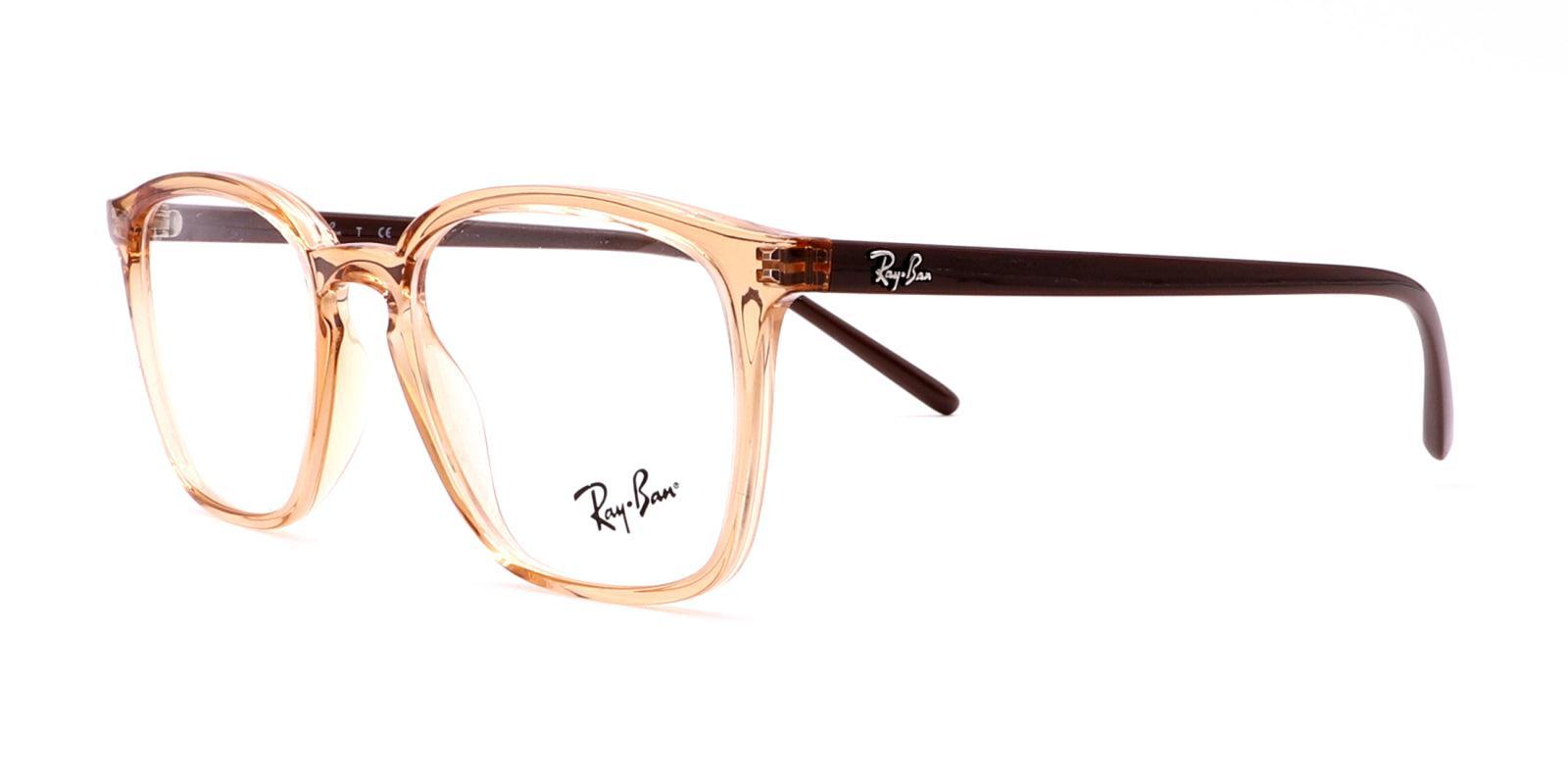 Miniatura Armação Rayban Rb7185 5940 52 Marrom Translúcido Rb 7185 Rx