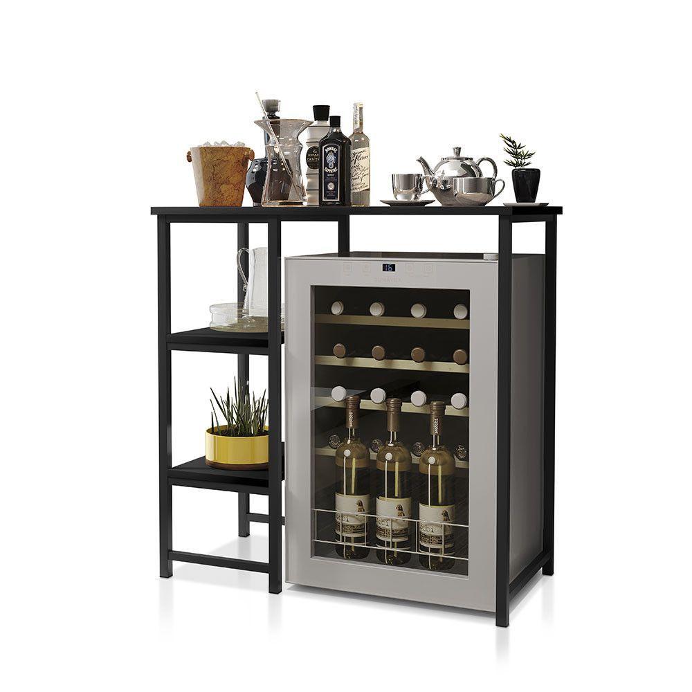 Miniatura Bancada Gourmet Industrial Klm Store Preto