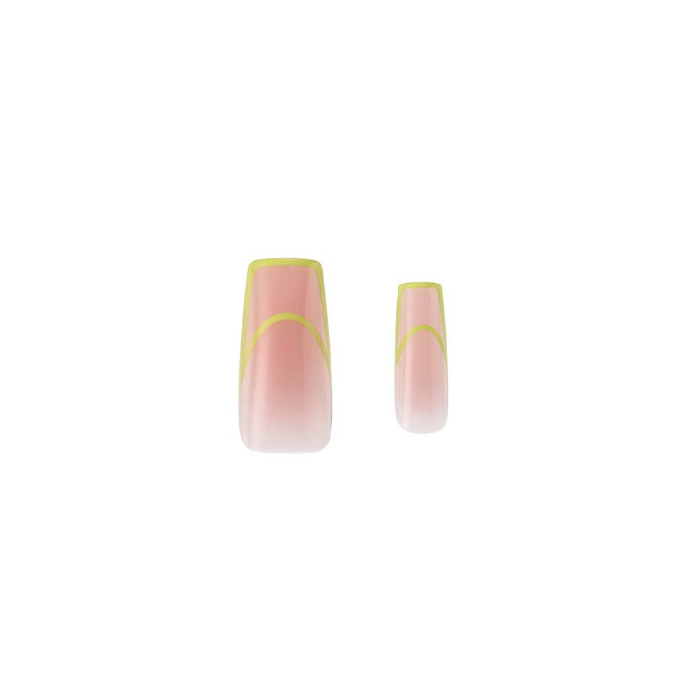 Miniatura Unhas Postiças Kiss New York - Gel Extend French Neon 1 Un