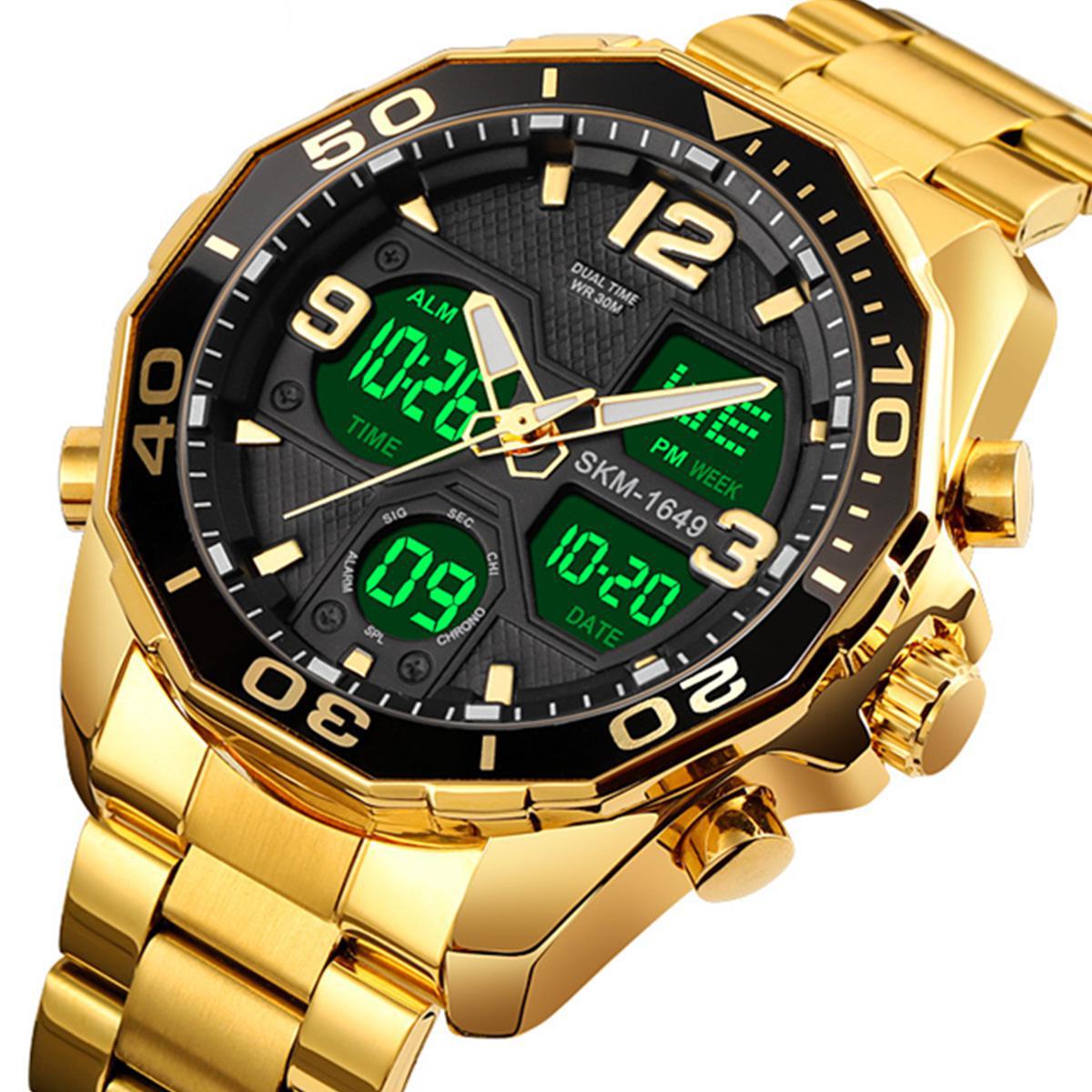 Relógio Masculino Skmei 1649 Anadigital Esporte Casual Luxo