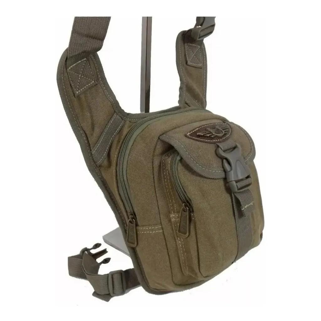 Miniatura Pochete Masculina De Perna Em Lona Brasil Ja8011