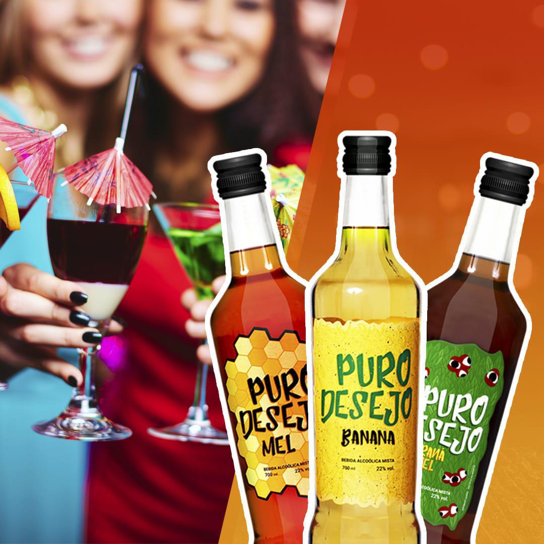 Miniatura Cachaça Puro Desejo Guaraná E Mel  700Ml