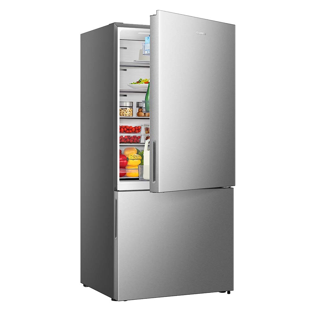 Miniatura Refrigerador Bottom Freezer Metal Tech Hisense de 02 Portas Frost Free com 499 Litros Inox - RB5P504 110
