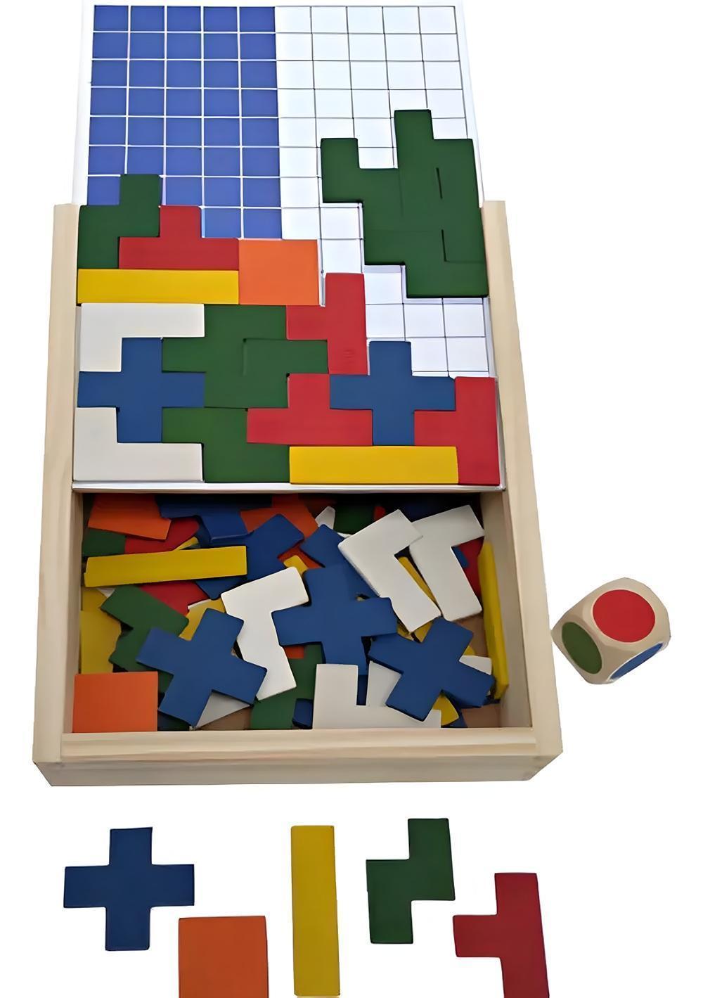 Miniatura Quebra Cabeça Exercício Mental Desafiador Para Idosos Tetris