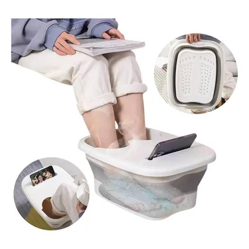 Miniatura Balde Retrátil Escalda Pés 10 Litros Bacia Pedicure Massagem