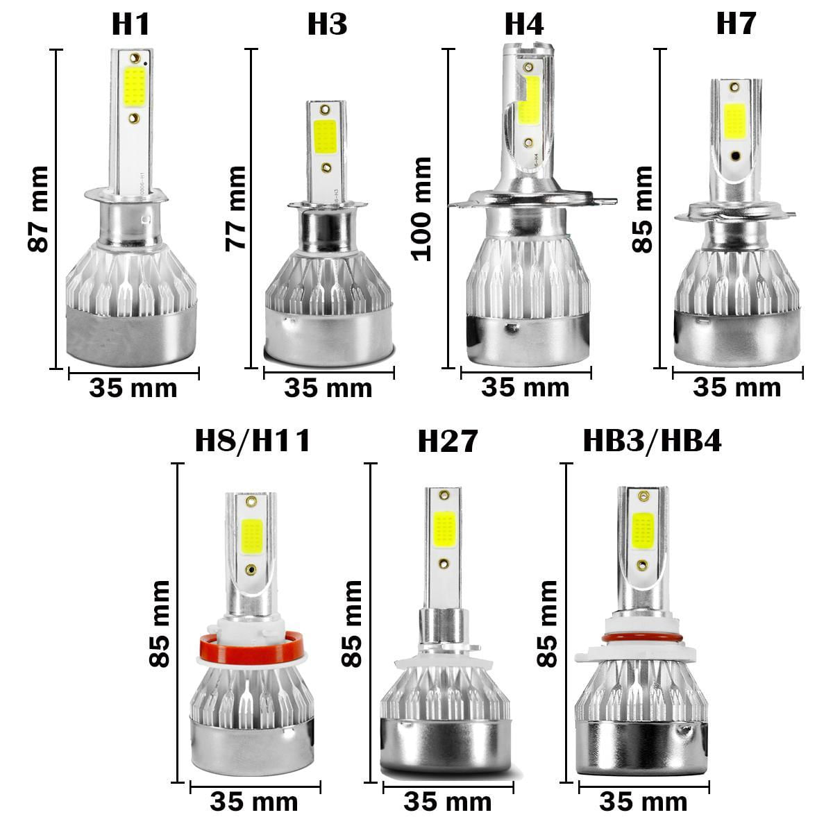 Kit Ultra Led Gol Bola G2 Alto Baixo + Milha 20000Lm 6500K