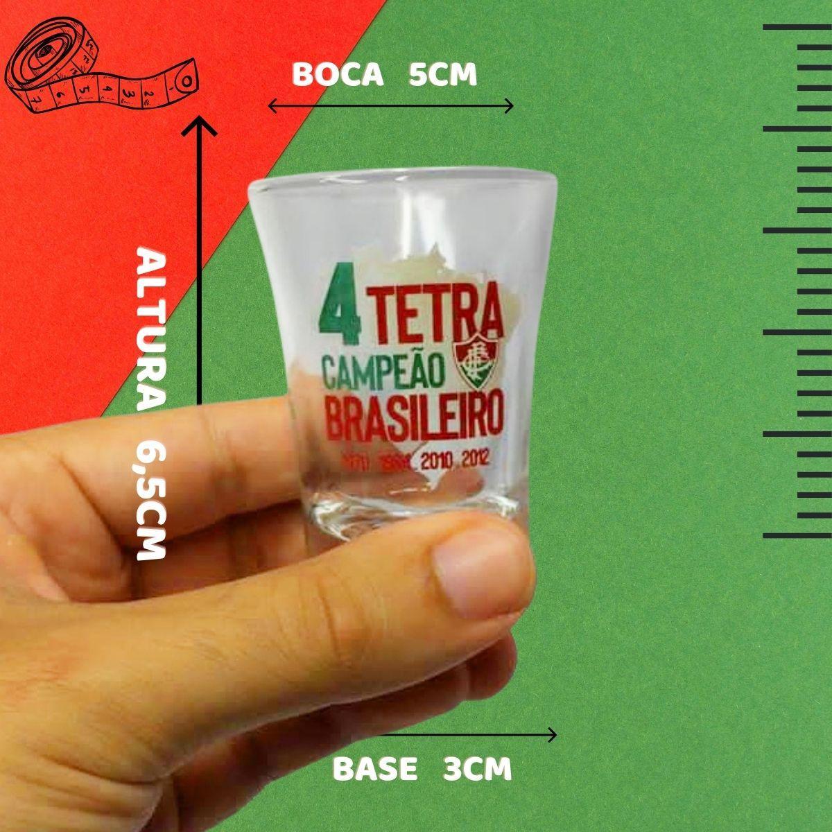 Kit 8Un Copo Dose Shot 60Ml Pinga Cachaça Time Fluminense