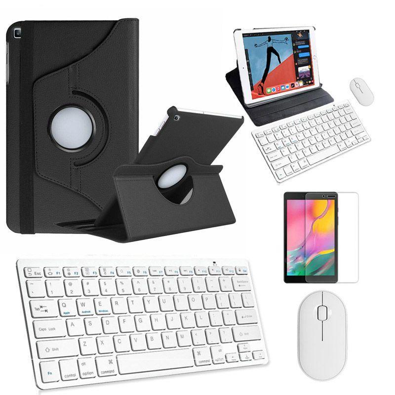 Miniatura Kit Capa 360 Preto / Teclado E Mouse Branco E Película