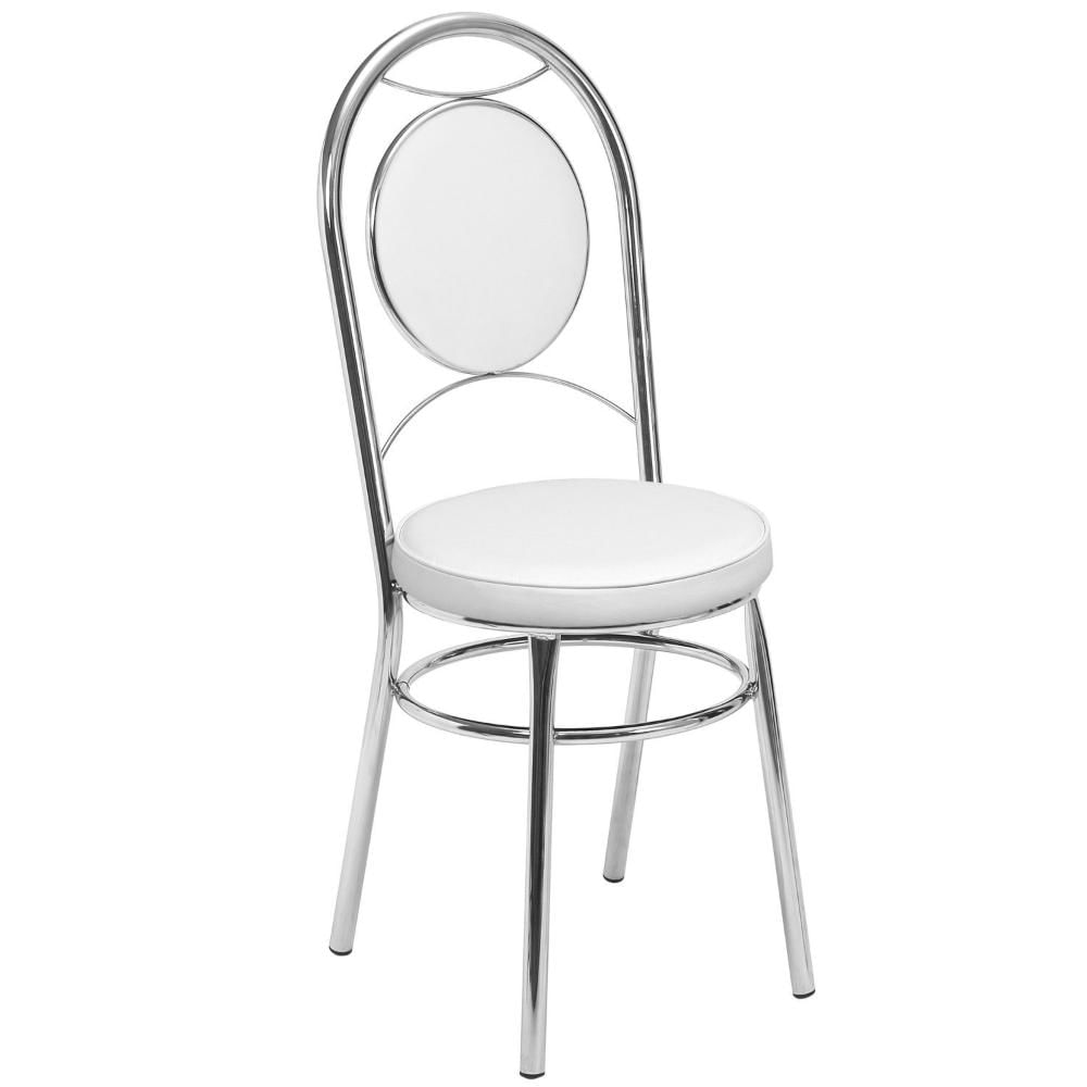 Miniatura Kit 2 Cadeiras Cromadas CC10 A102 Debrum Cromado/Branco