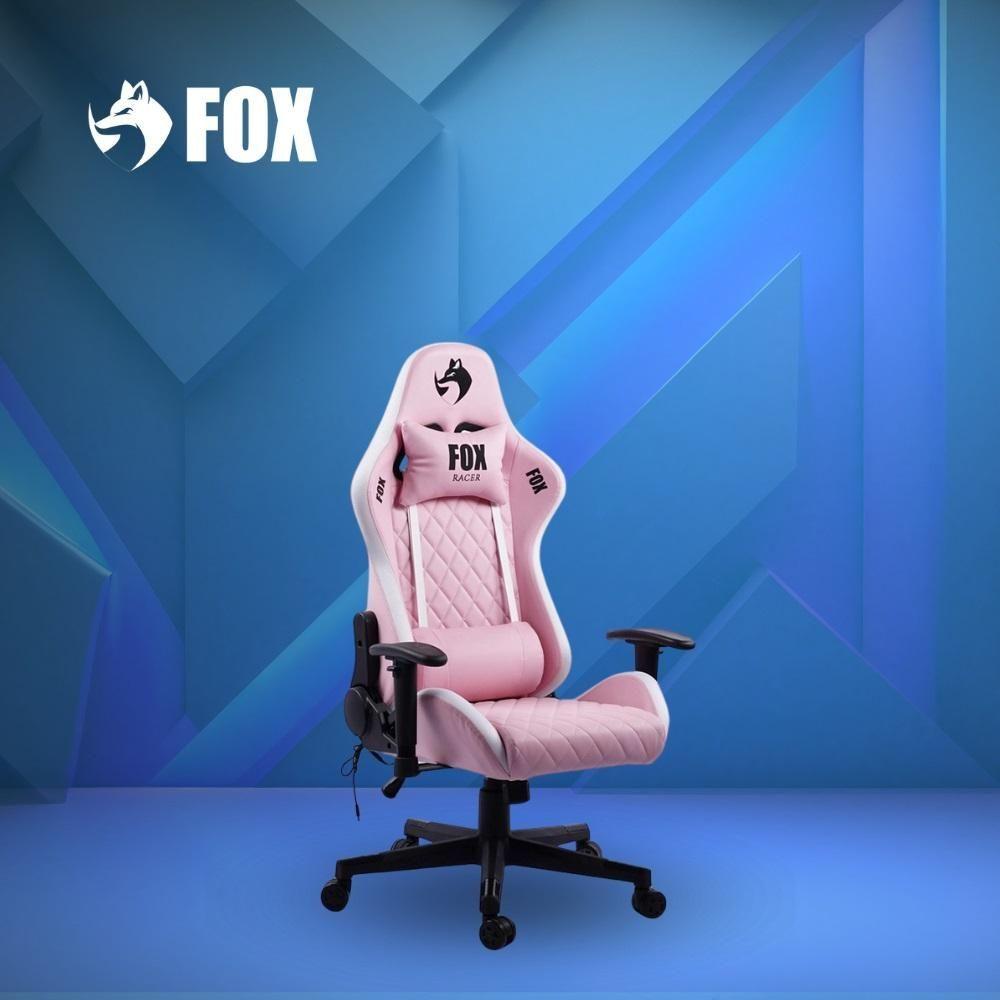 Cadeira Gamer Fox Racer Rgb Com Iluminação Led Rosa Ut-c1583l