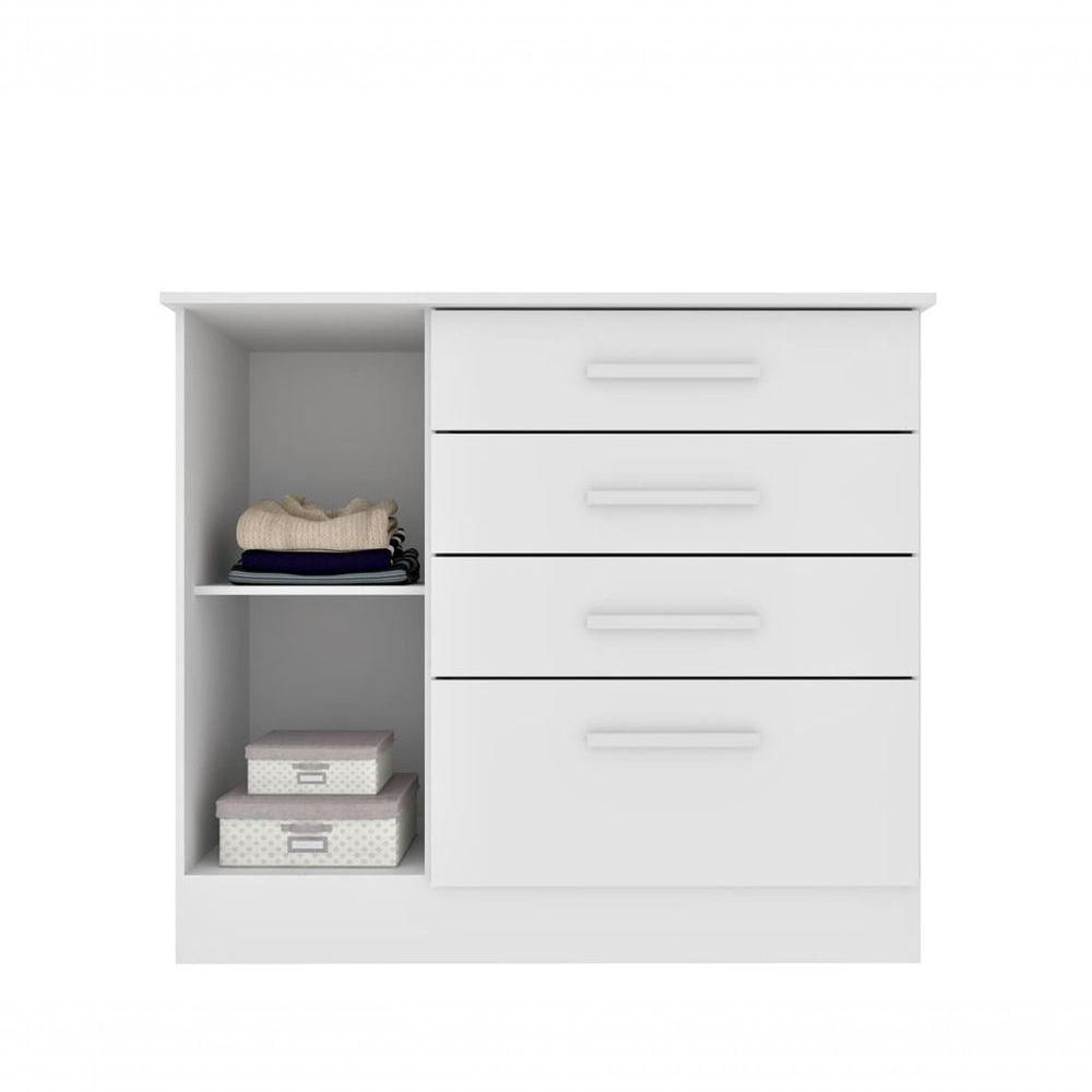 Miniatura Cômoda Moderna Para Quarto De Casal - Chicago-neve - Tcil Móveis