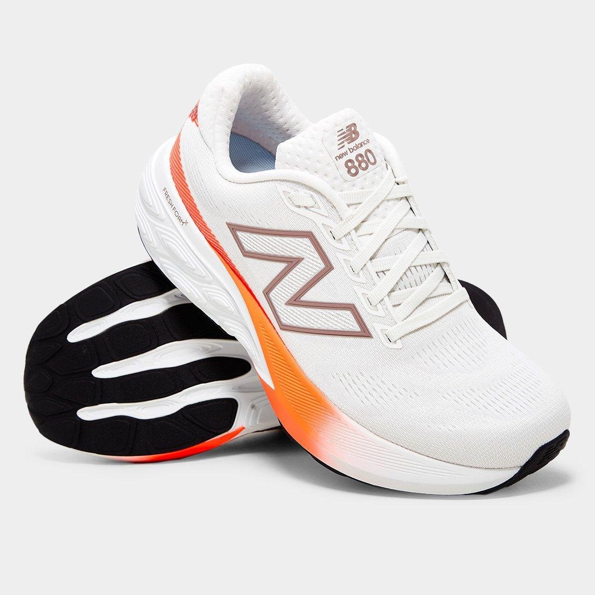 Miniatura Tênis New Balance Fresh Foam x 880 V15 Feminino Off white+Coral - 34
