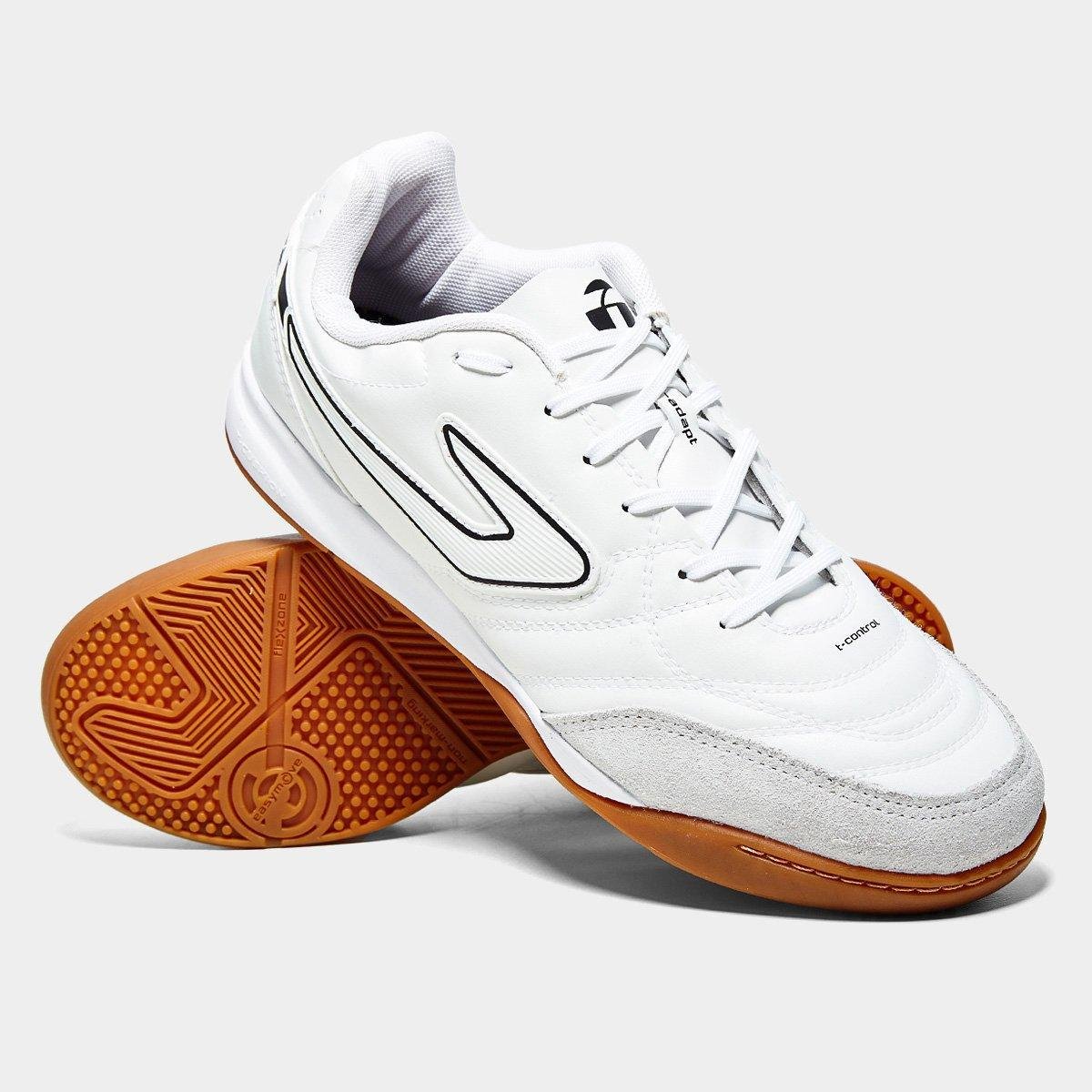 Miniatura Chuteira Futsal Topper Maestro Club V Unissex Branco+Preto - 37