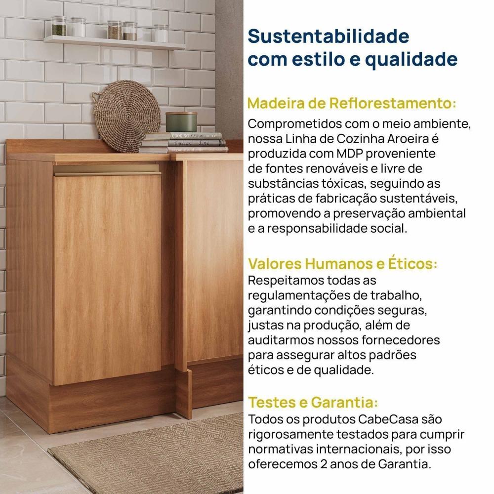 Balcão Canto Reto 1 Porta com Tampo Aroeira Cabecasa Madeiramadeira Cedro