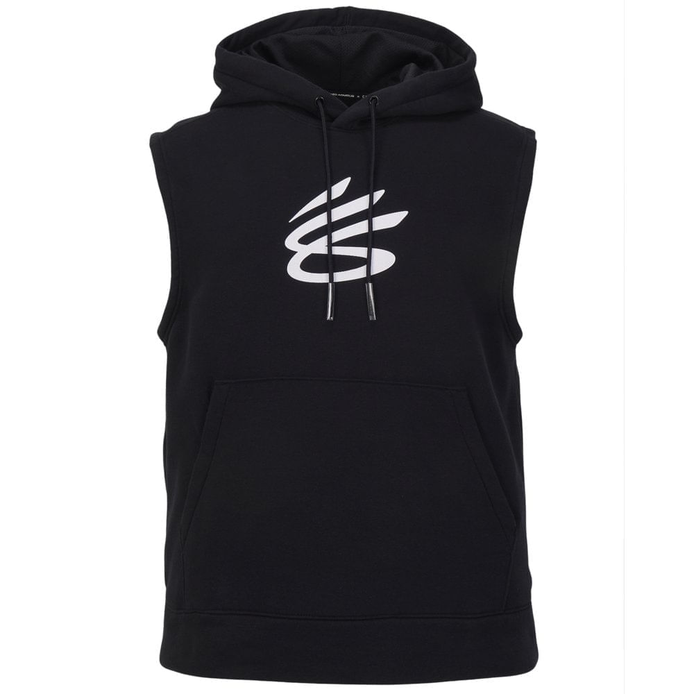 Miniatura Regata de Treino Masculina Under Armour Curry Fleece Hoodie GG Preto