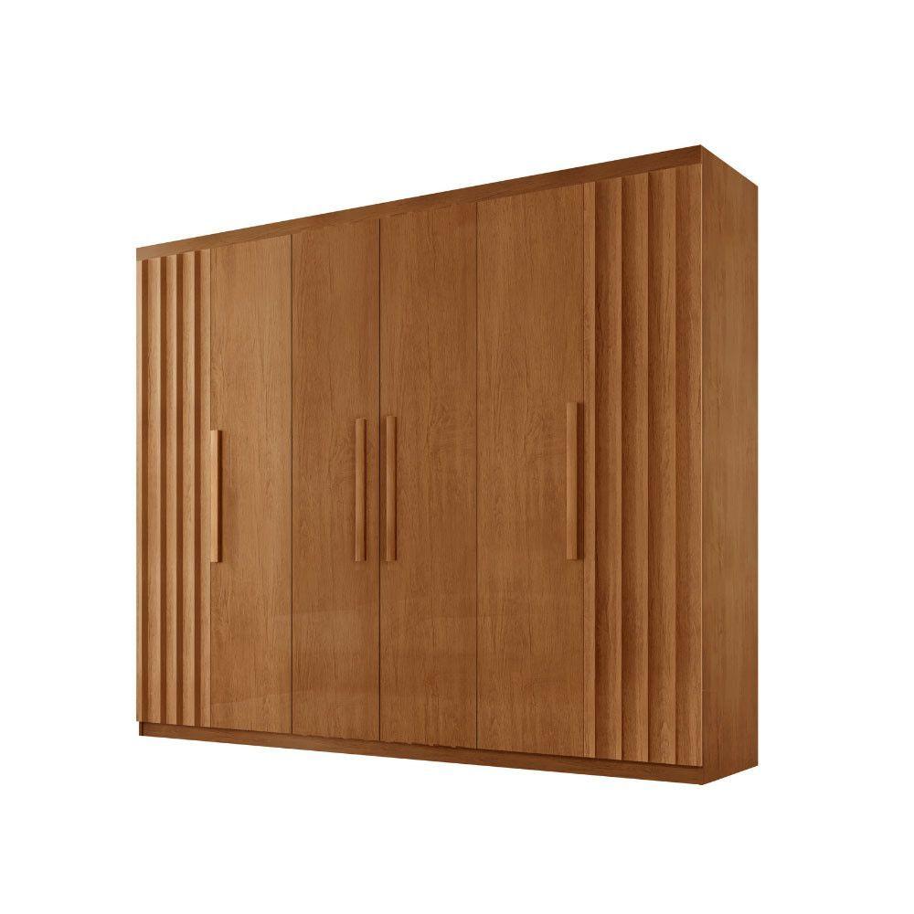 Miniatura Guarda Roupa Casal Roma Mdf 6 Portas E 2 Gavetas Moderna Naturalle