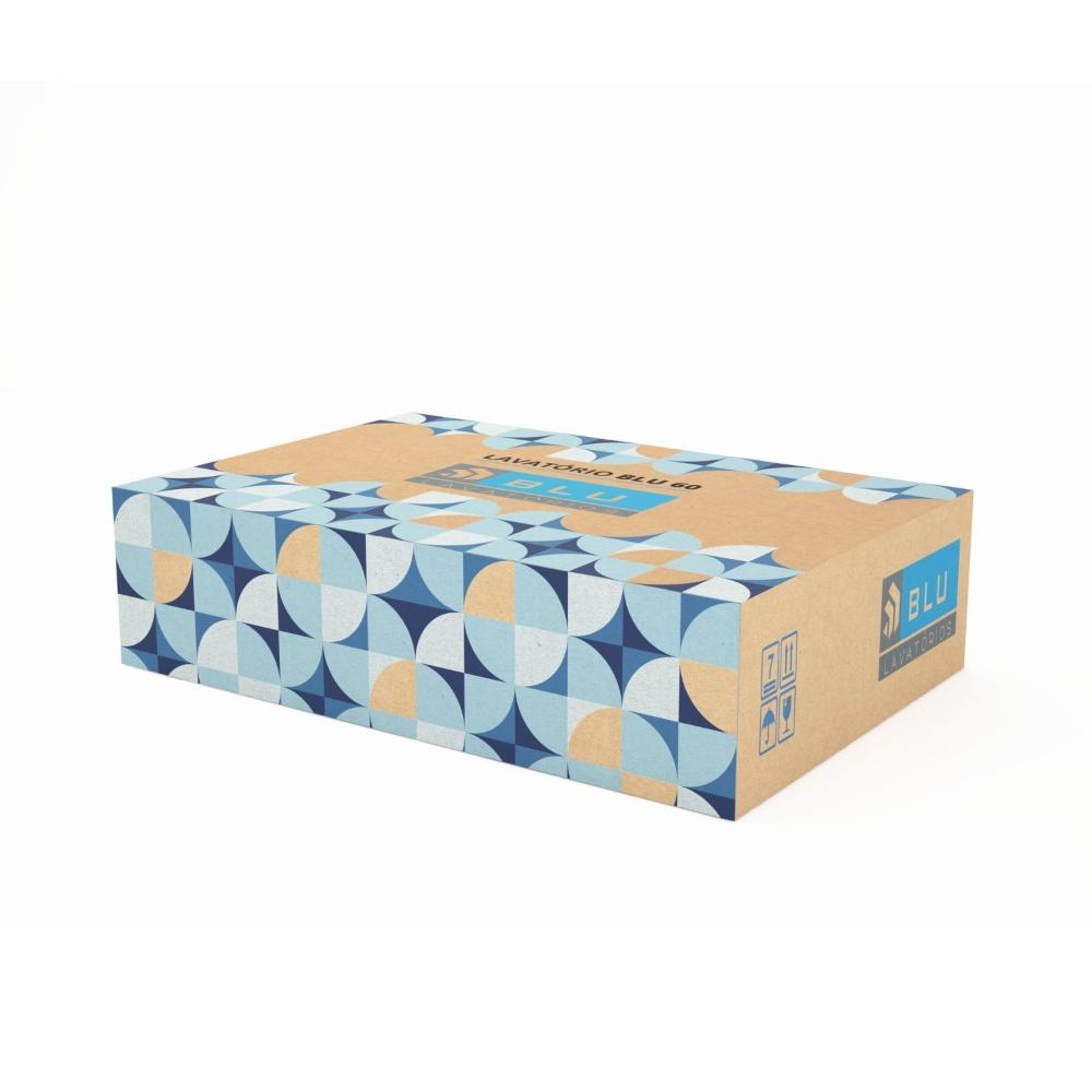 Miniatura Prateleira em Porcelanato Para Banheiro 80cm Pró Blu Black
