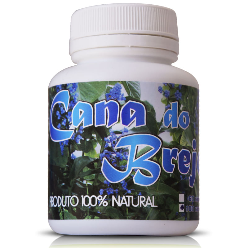 Miniatura Cana do Brejo 500mg 100 cápsulas Ervas Brasilis