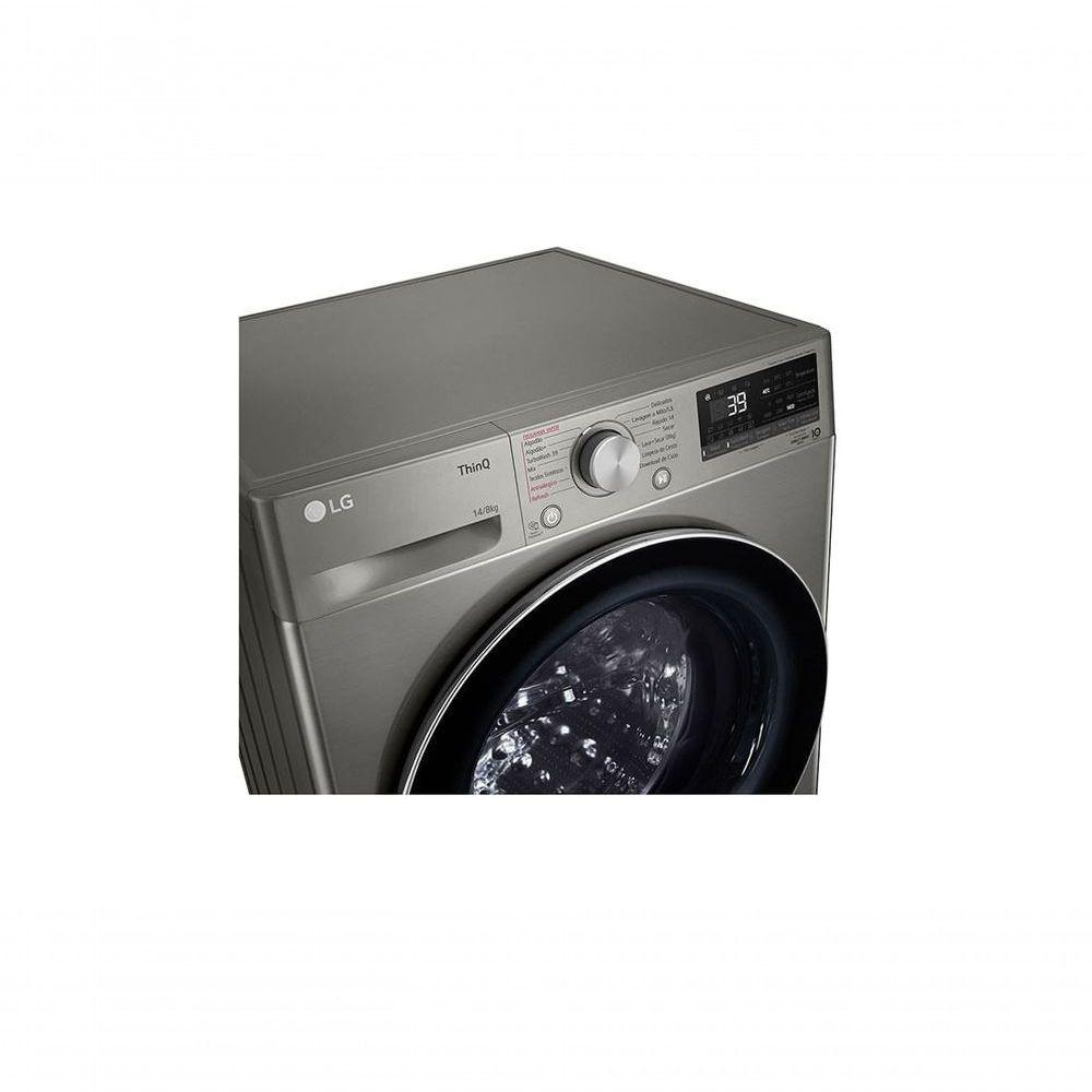 Miniatura Lava e Seca Smart LG VC2 14kg Inox Look Com Inteligência Artificial AI DD CV9014PC2 110V