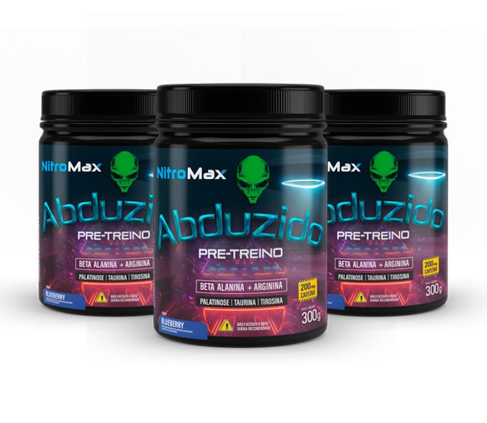 Miniatura 3X Abduzido Pre Treino Nitro Max Limonada Suica 300G