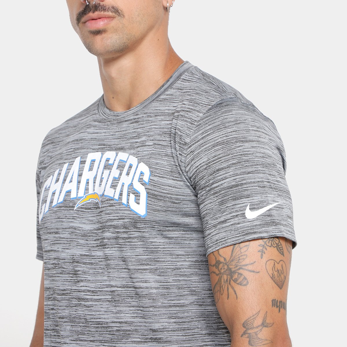 Miniatura Camiseta NFL Los Angeles Chargers Drop 2 Nike Dri-Fit Team Velocity Masculina Azul - EGG
