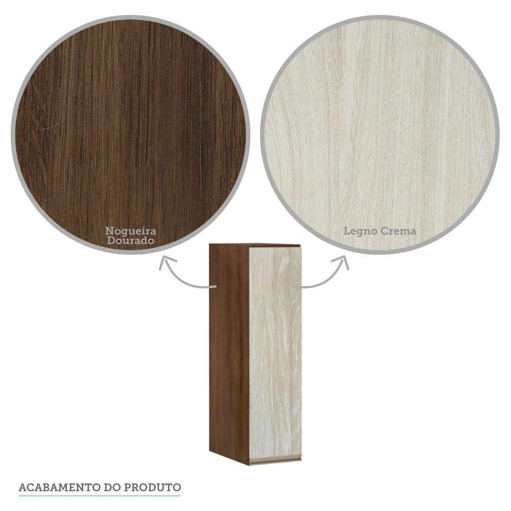 Miniatura Armário Para Cozinha 20 Cm 1 Porta Dourado Com Crema