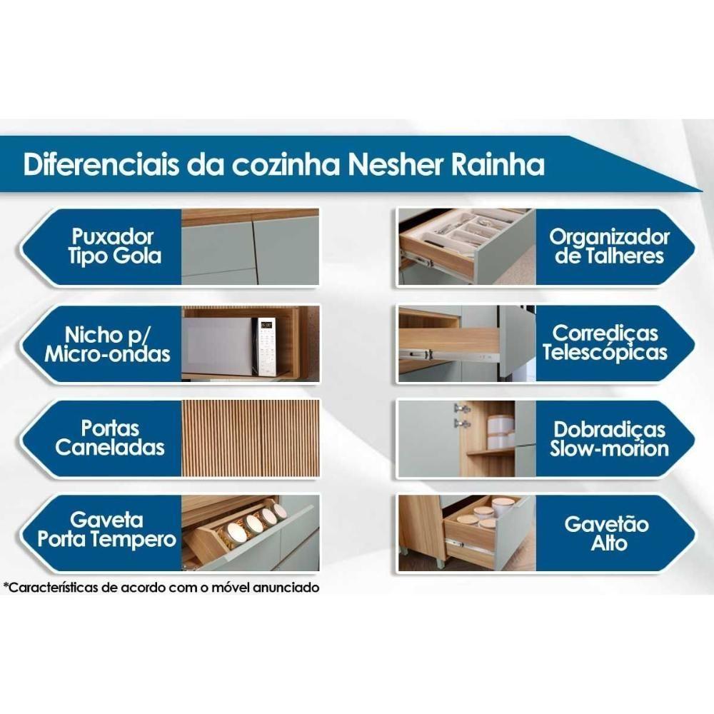 Miniatura Armário Aéreo P- Cozinha Rainha Canto C- 2portas 92 Cm Nature - Nesher