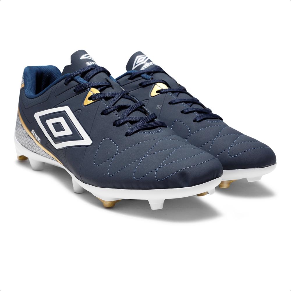 Chuteira Campo Umbro Attak Eternal Masculino Marinho / Branco - 38