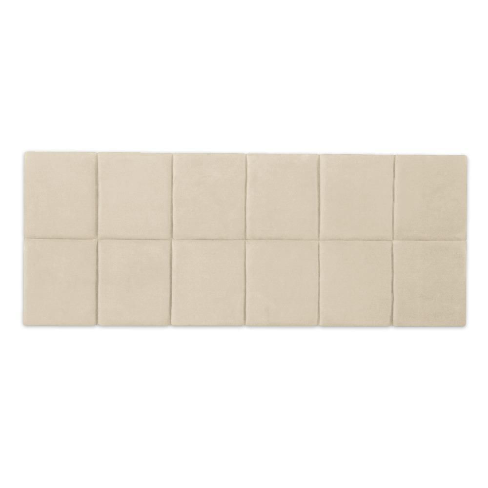 Miniatura Kit 12 Placas Cabeceira Estofada Cama Queen Modulada Palha