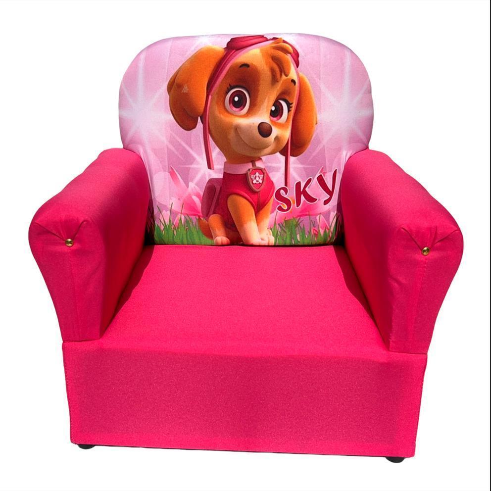 Miniatura Kit Puf Sofa Infantil Puff Baú Brinquedo Conjunto Puff Skye